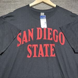 San Diego State Shirt Men's XL Black Red Short Sleeve University